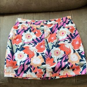 St. John's Bay Orange and Pink Mini Skirt